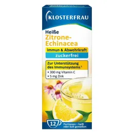 Klosterfrau granulato caldo di limone ed echinacea senza zucchero, 12X4 g