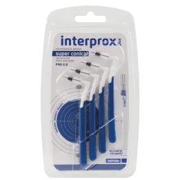 Interprox plus scovolino interdentale super conico blu, 4 pezzi