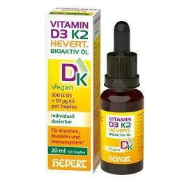 Olio bioattivo Vitamina D3 K2 Hevert, 20 ml