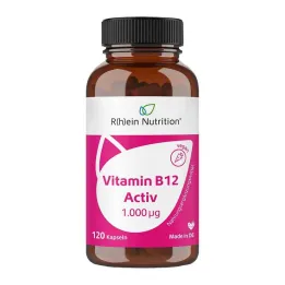 Vitamina B12 Activ 1000 µg ad alto dosaggio + capsule vegane, 120 pezzi