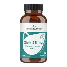 Zinco 25 mg Immune System Plus dosaggio elevato + capsule vegane, 120 pz