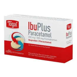 Togal Ibuplus Paracetamolo 200 mg / 500 mg compresse rivestite con film, 20 compresse