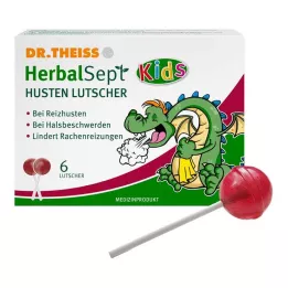 DR.THEISS Lecca lecca per la tosse HerbalSept per bambini, 6 pz