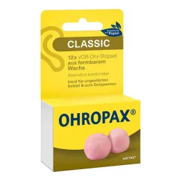 Ohropax Classic cera davanti ai tappi per le orecchie, 12 pz