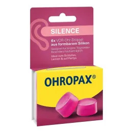 Tappi auricolari in silicone Ohropax Silence, 6 pezzi