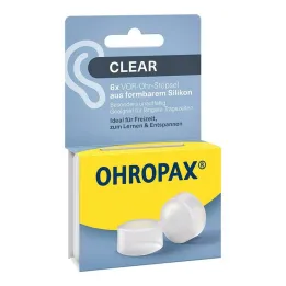 Tappi pre-auricolari in silicone trasparente Ohropax, 6 pz