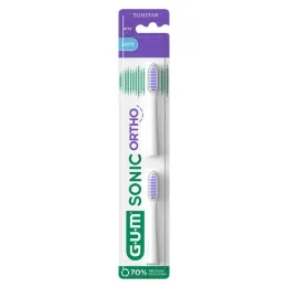 GUM Testine di ricambio Sonic Ortho, 2 pz