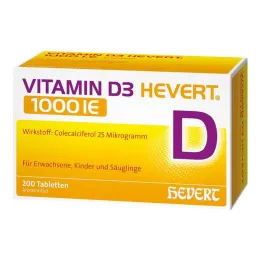 Vitamina D3 Hevert 1000 UI compresse, 200 pz