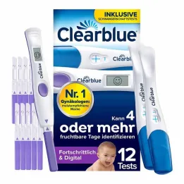 Confezione combinata test di ovulazione e gravidanza Clearblue, 12 pz