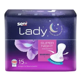 Assorbente per incontinenza Seni Lady super night, 15 pezzi