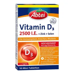 Abbey Vitamin D3 2500 UI Mini compresse, 50 pz