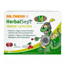 DR.THEISS HerbalSept Immun Lollipops Kids D NEM Caramelle da 6 pezzi, 6 pezzi