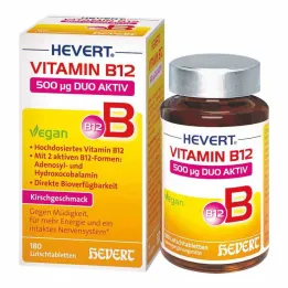 Vitamina B12 Hevert 500 µg Duo Active losanghe, 180 pz