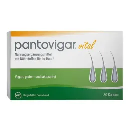 Capsule vitali Pantovigar con sostanze nutritive per capelli, 30 pezzi