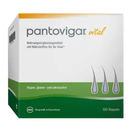 Capsule vitali Pantovigar con sostanze nutritive per capelli, 180 pezzi