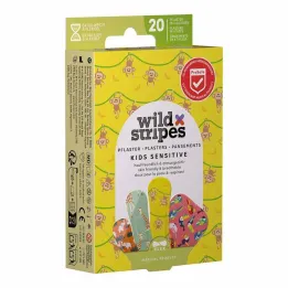 Wild Stripes Kids cerotti sensibili Jungle Vibe, 20 pz