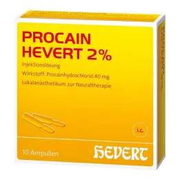 Procaine Hevert 2% soluzione iniettabile fiale, 10x2 ml