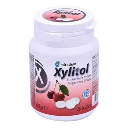 Miradent Gocce di xilitolo Barattolo di ciliegia, 60 g