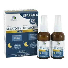 Melatonina 1 mg spray per dormire, 2x50 ml