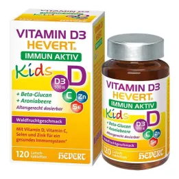 Vitamina D3 Hevert Immun Aktiv Pastiglie per bambini, 120 pz