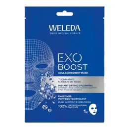Weleda Exo Boost Maschera in tessuto al collagene genziana blu, 20 ml