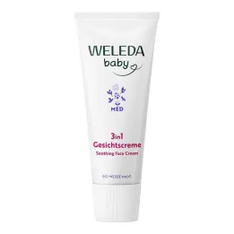 Weleda baby 3in1 crema viso malva bianca, 50 ml